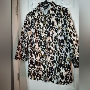 Women's 3/4 Sleeve Jacket Animal Print